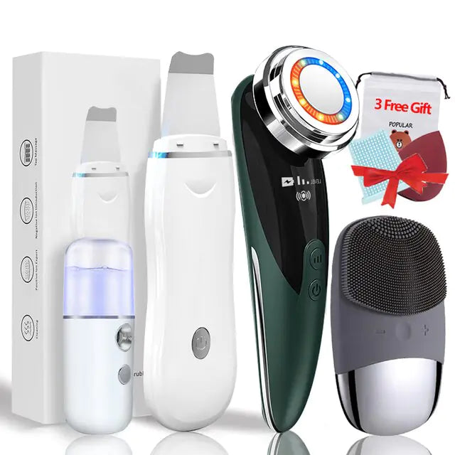 4+3 Kit Ultrasonic Skin Scrubber – Get 3 Free Gifts!