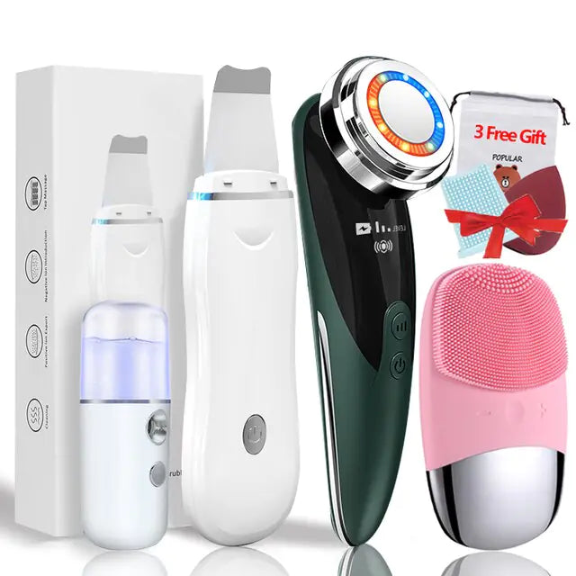 4+3 Kit Ultrasonic Skin Scrubber – Get 3 Free Gifts!