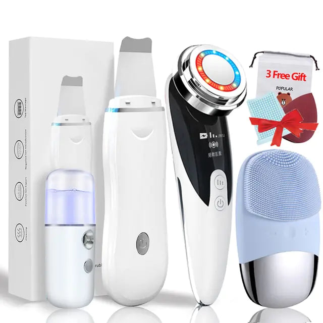 4+3 Kit Ultrasonic Skin Scrubber – Get 3 Free Gifts!